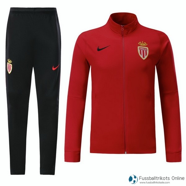 AS Monaco Trainingsanzug Kinder 2017-18 Rote Fussballtrikots Günstig